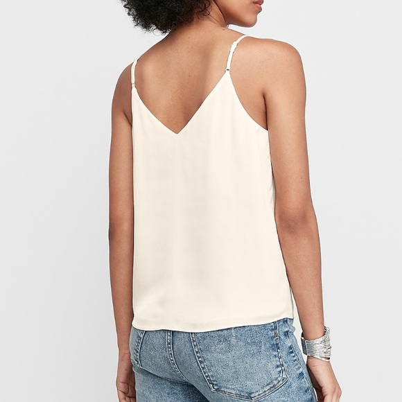 Express Satin Ruched Front Cami Top - Picture 3 of 6